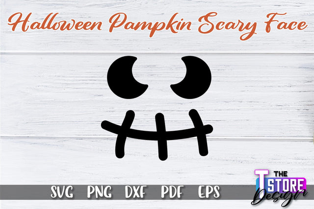 Pumpkin Scary Face | Halloween Design | Halloween Print | SVG File SVG The T Store Design 