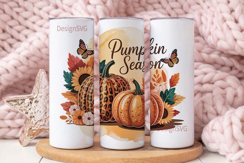 Pumpkin Season 20oz Tumbler Wrap Sublimation DesignSVG 