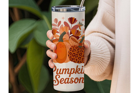 Pumpkin Season 20oz Tumbler Wrap Sublimation DesignSVG 