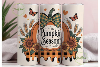 Pumpkin Season 20oz Tumbler Wrap Sublimation PixelChick 