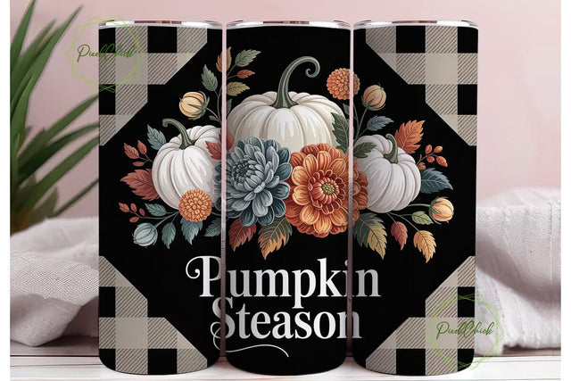 Pumpkin Season 20oz Tumbler Wrap Sublimation PixelChick 