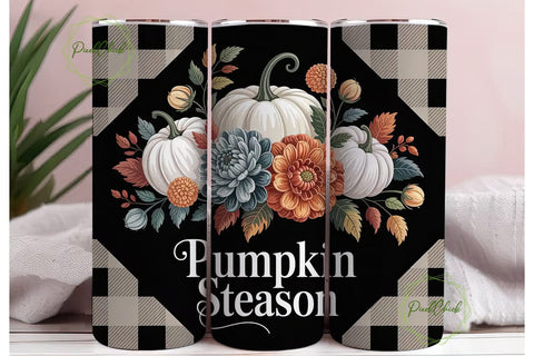 Pumpkin Season 20oz Tumbler Wrap Sublimation PixelChick 