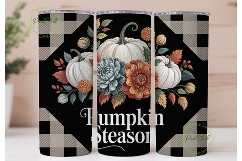 Pumpkin Season 20oz Tumbler Wrap Sublimation PixelChick 
