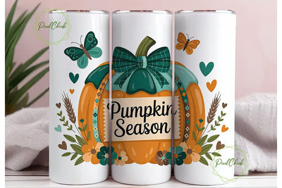 Pumpkin Season 20oz Tumbler Wrap Sublimation PixelChick 