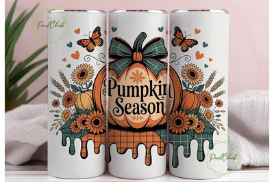 Pumpkin Season 20oz Tumbler Wrap Sublimation PixelChick 