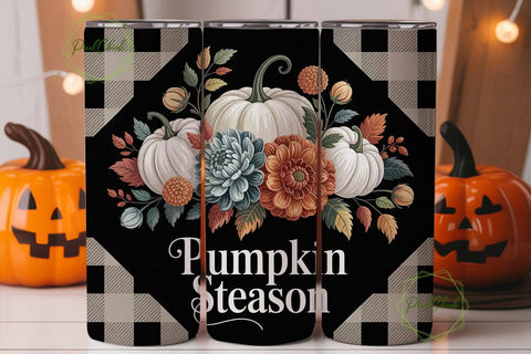 Pumpkin Season 20oz Tumbler Wrap Sublimation PixelChick 
