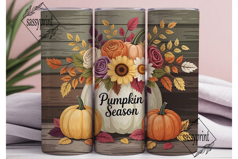 Pumpkin Season 20oz Tumbler Wrap Sublimation sassyprint 