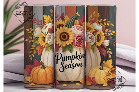 Pumpkin Season 20oz Tumbler Wrap Sublimation sassyprint 