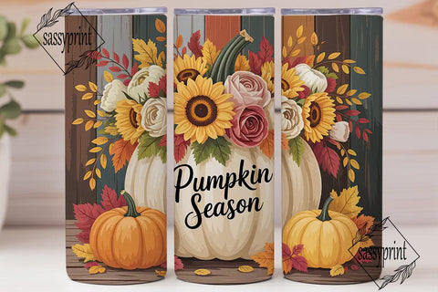Pumpkin Season 20oz Tumbler Wrap Sublimation sassyprint 