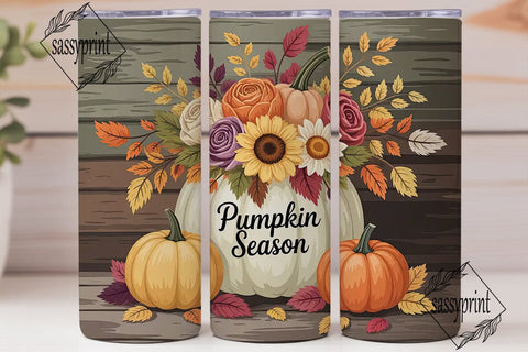 Pumpkin Season 20oz Tumbler Wrap Sublimation sassyprint 