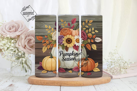 Pumpkin Season 20oz Tumbler Wrap Sublimation sassyprint 