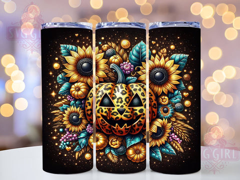 Pumpkin Season Fall 20oz Tumbler Wrap Sublimation Design, Straight Tapered Tumbler Wrap, Spooky Vibes Tumbler Png, Instant Digital Download Sublimation SvggirlplusArt 
