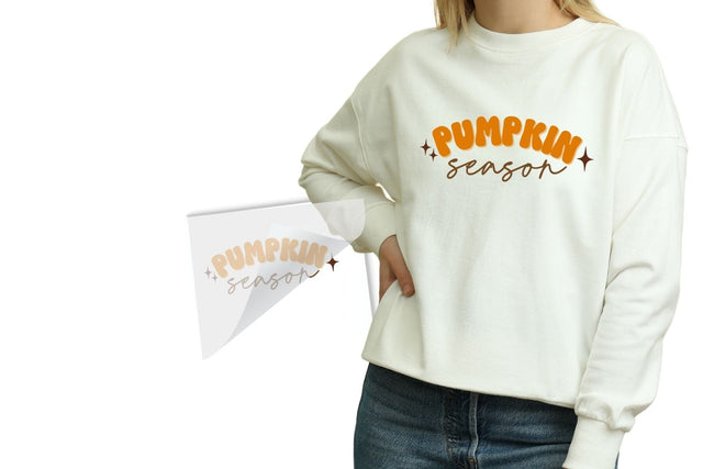 Pumpkin Season Fall DTF Heat Transfer Physical So Fontsy T-Shirt Iron-On Transfer Shop 4x4
