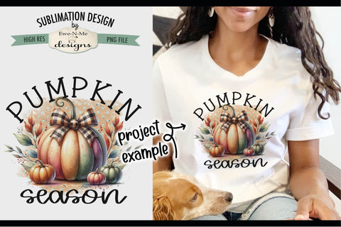 Pumpkin Season Pumpkin Bow | PNG Design for Sublimation DTF Sublimation Ewe-N-Me Designs 