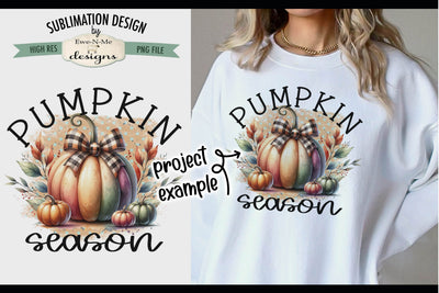 Pumpkin Season Pumpkin Bow | PNG Design for Sublimation DTF Sublimation Ewe-N-Me Designs 