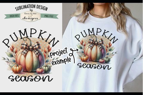 Pumpkin Season Pumpkin Bow | PNG Design for Sublimation DTF Sublimation Ewe-N-Me Designs 