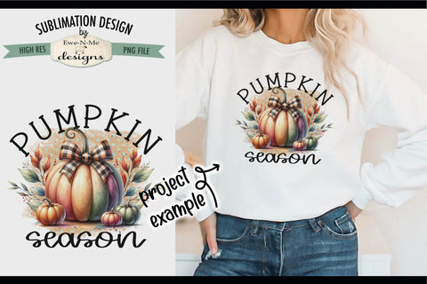 Pumpkin Season Pumpkin Bow | PNG Design for Sublimation DTF Sublimation Ewe-N-Me Designs 