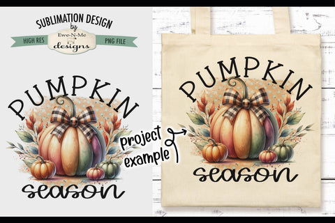 Pumpkin Season Pumpkin Bow | PNG Design for Sublimation DTF Sublimation Ewe-N-Me Designs 