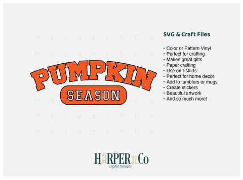 Pumpkin Season SVG PNG Cut EPS File SVG HarperNCo 