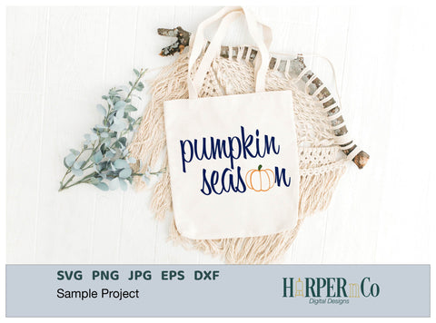 Pumpkin Season SVG PNG Cut EPS File SVG HarperNCo 