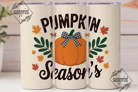 Pumpkin Season's 20oz Tumbler Wrap Sublimation sassyprint 
