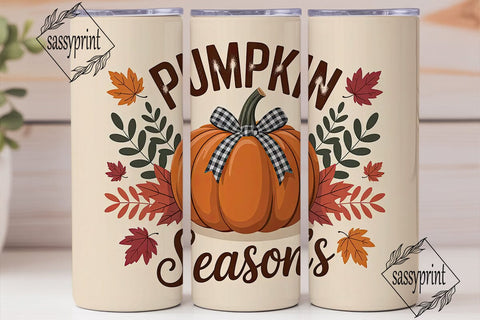 Pumpkin Season's 20oz Tumbler Wrap Sublimation sassyprint 