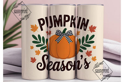 Pumpkin Season's 20oz Tumbler Wrap Sublimation sassyprint 