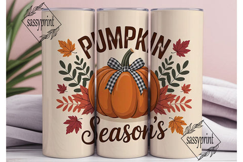 Pumpkin Season's 20oz Tumbler Wrap Sublimation sassyprint 