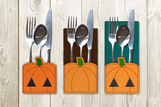 Pumpkin Silverware Sleeve ITH Applique Embroidery Embroidery/Applique DESIGNS Risa Rocks It 