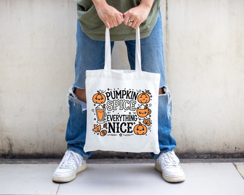 Pumpkin Spice and Everything Nice Layered SVG, Pumpkin Spice Latte, Kawaii Pumpkins, Halloween and Fall SVG, Cricut and Silhouette SVG Lavender Paper Cut 