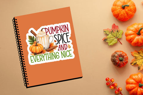 Pumpkin spice and Sticker Design Sublimation Regulrcrative 