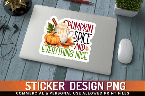 Pumpkin spice and Sticker Design Sublimation Regulrcrative 