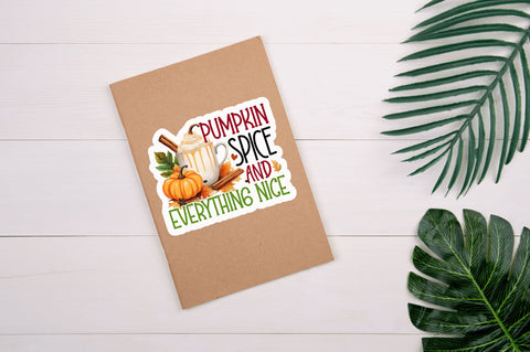 Pumpkin spice and Sticker Design Sublimation Regulrcrative 
