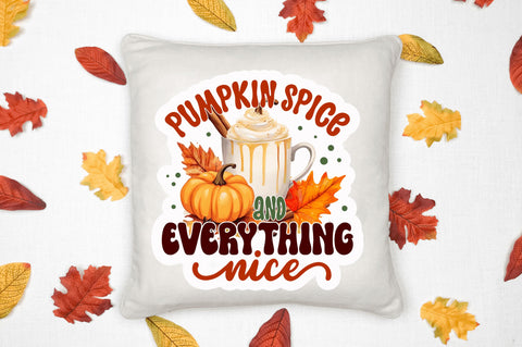 Pumpkin spice and Stickers Design Sublimation Regulrcrative 