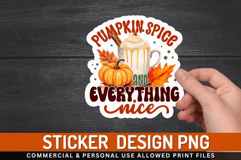 Pumpkin spice and Stickers Design Sublimation Regulrcrative 