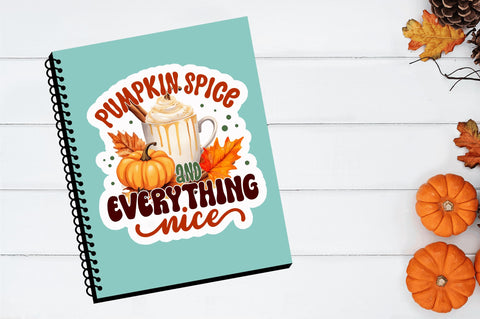 Pumpkin spice and Stickers Design Sublimation Regulrcrative 