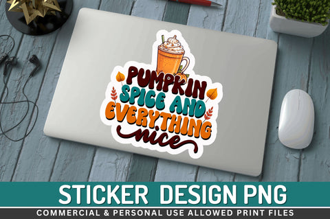 Pumpkin spice and Stickers Design Sublimation Regulrcrative 