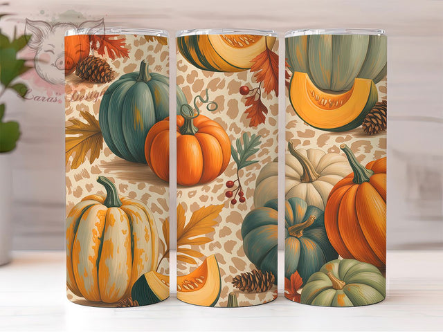 Pumpkin Spice Autumn Fall Tumbler, 20oz Pumpkin Wrap, Autumn Pumpkin Sublimation, Pumpkin Spice Tumbler, Harvest Pumpkin Cup, Rustic Fall Wrap, Pumpkin Drinkware Sublimation Lara' s Designs 