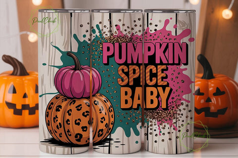 Pumpkin Spice Baby 20oz Tumbler Wrap Sublimation PixelChick 