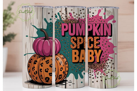 Pumpkin Spice Baby 20oz Tumbler Wrap Sublimation PixelChick 