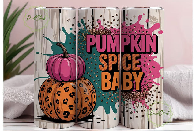 Pumpkin Spice Baby 20oz Tumbler Wrap Sublimation PixelChick 