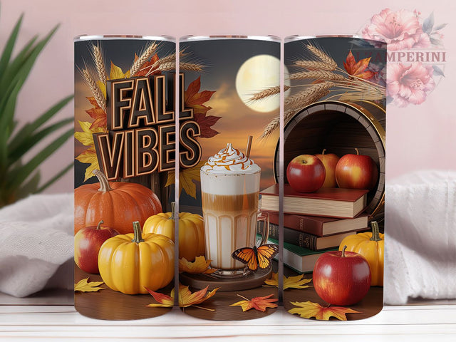 Pumpkin Spice Bookish Fall Tumbler Wrap, Pumpkin Spice Tumbler Png, 20oz Skinny Tumbler, Book Lover Sublimation, Cozy Fall Tumbler, Fall Books Tumbler Png, Tumbler Design Download Sublimation Li Zamperini 