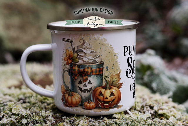 Pumpkin Spice Coffee Club | Jack O Lantern 11 & 15 oz Mug Sublimation Ewe-N-Me Designs 