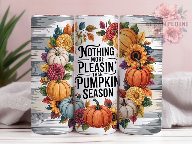 Pumpkin Spice Cozy Autumn Fall Tumbler, Autumn Fall Cup, 20Oz Skinny Tumbler Wrap, Cozy Fall Sublimation, Pumpkin Spice Drinkware, Autumn Gift Idea, Digital Fall Pumpkin Art Sublimation Li Zamperini 