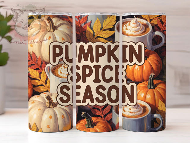 Pumpkin Spice Cozy Coffee Tumbler Wrap, Fall Coffee Tumbler Png, 20oz Skinny Tumbler, Autumn Sublimation Design, Cozy Fall Tumbler, Tumbler Design Download, Pumpkin Spice Everything Sublimation Lara' s Designs 