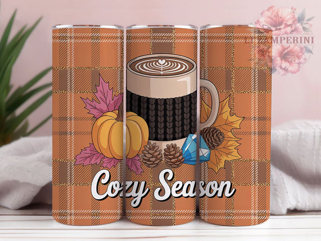 Pumpkin Spice Cozy Fall Floral Tumbler, Cozy Fall 20Oz Sublimation, Autumn Floral Coffee Cup, Rustic Harvest Mug Wrap, Farmhouse Pumpkin Drinkware Design, Thanksgiving Cozy Cup, Fall Flowers Tumbler Sublimation Li Zamperini 