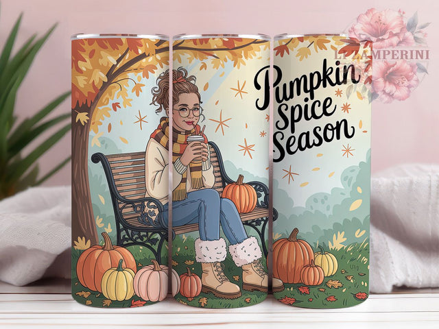 Pumpkin Spice Cozy Fall Tumbler Wrap, Fall Tumbler Png, 20oz Skinny Tumbler, Autumn Sublimation Design, Cozy Fall Tumbler, Pumpkin Spice Everything, Tumbler Design Download Sublimation Li Zamperini 