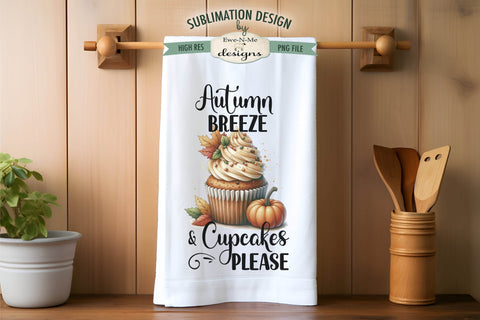 Pumpkin Spice Cupcake | Kitchen Towel Sublimation Designs Sublimation Ewe-N-Me Designs 