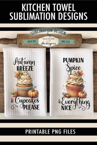 Pumpkin Spice Cupcake | Kitchen Towel Sublimation Designs Sublimation Ewe-N-Me Designs 