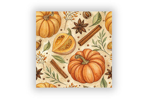 Pumpkin Spice Digital Paper Pack, Seamless Watercolor Pattern Bundle, Printable Scrapbook Paper, Autumn Botanical Design Collection Digital Pattern FloridPrintables 